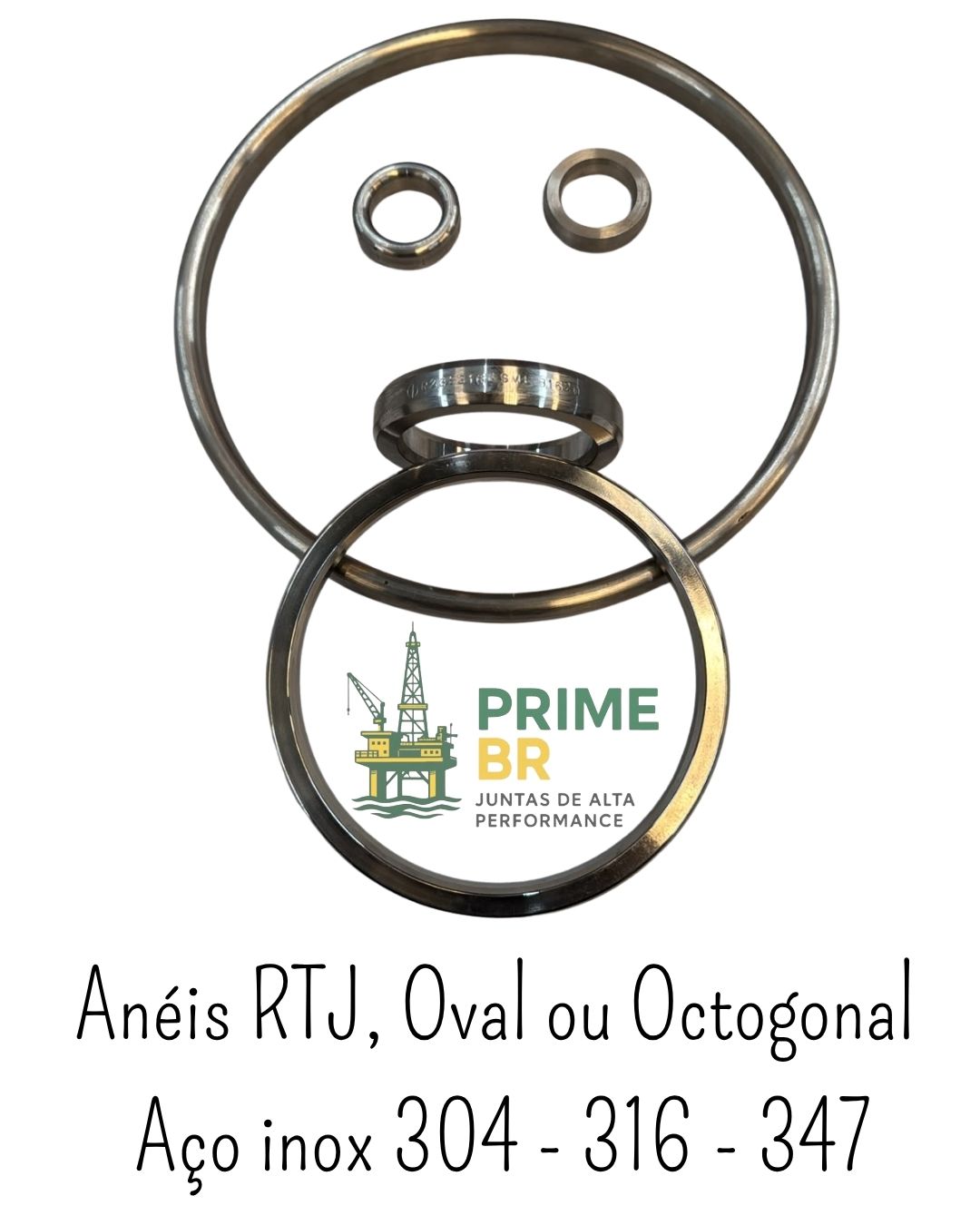 Anéis de Vedação RTJ, Oval e Octogonal – Aço Inox 304 / 316 / 347